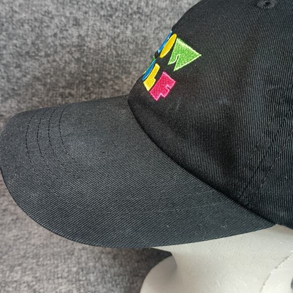 Meow Wolf Black Baseball Hat Cap Adjustable Strapback Multicolor Logo Spellout - Picture 6 of 6